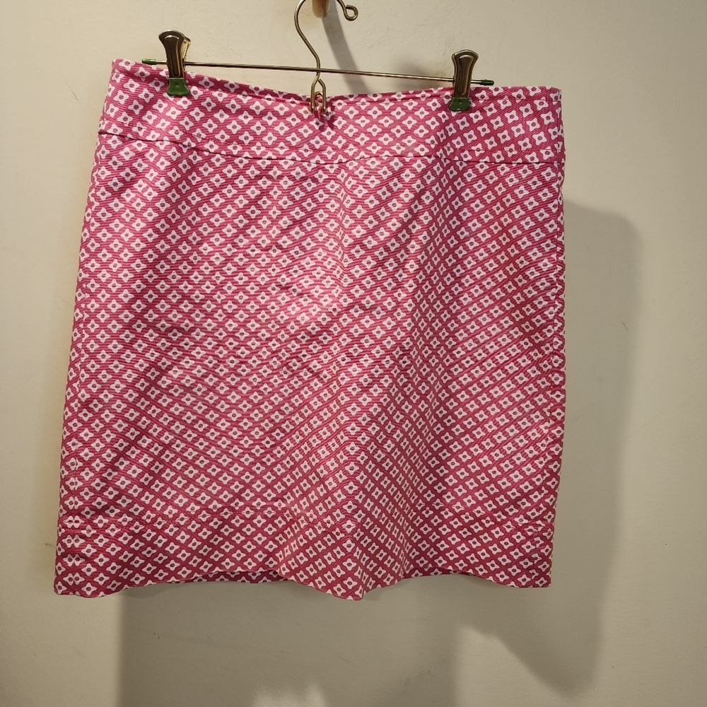 TALBOTS Pink A Line Patterened Mini Skirt Size 6